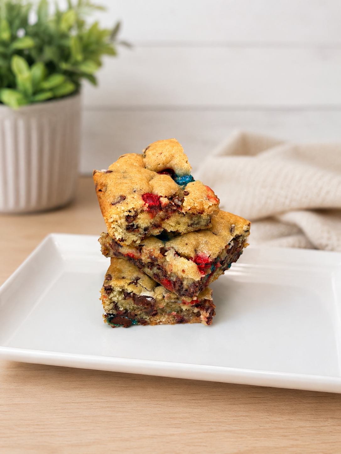 Red, White, and Blue Blondies