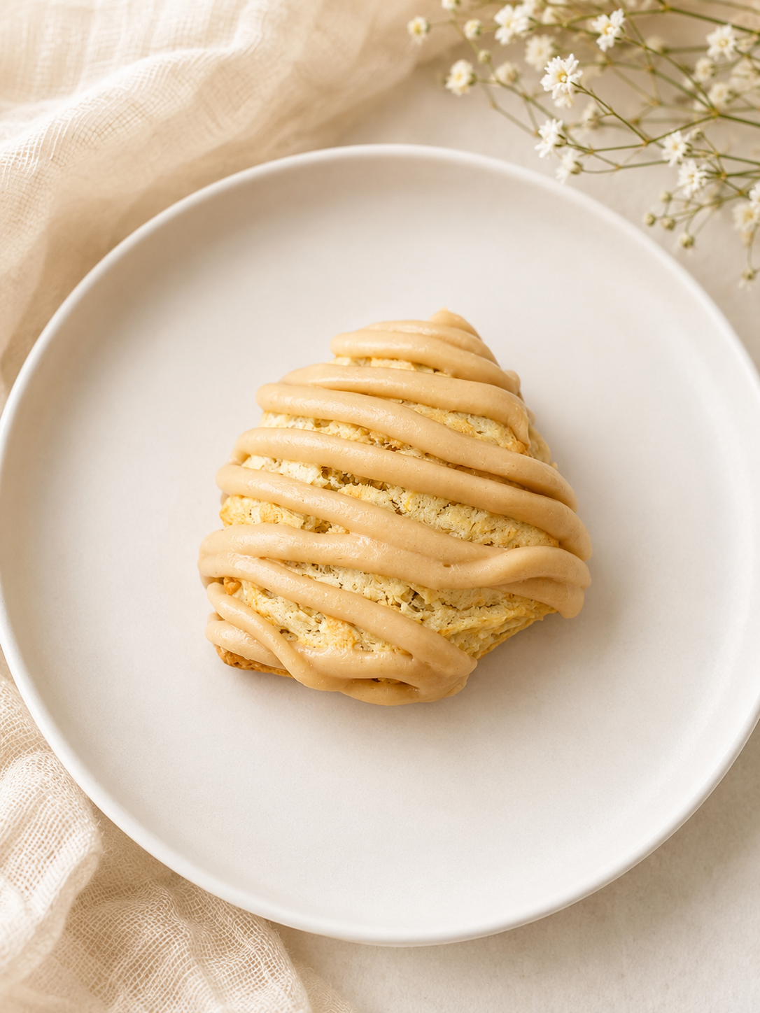 Peach Scone with Brown Sugar Glaze