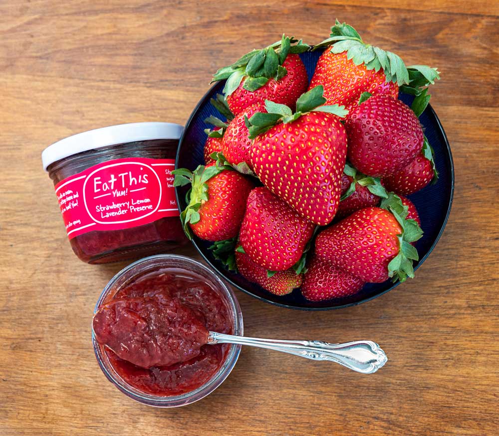 Strawberry Lemon Lavender Jam – Small Batch Spring Preserve