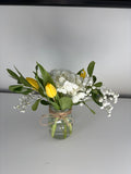Mini Mason Jar Flower Arrangement