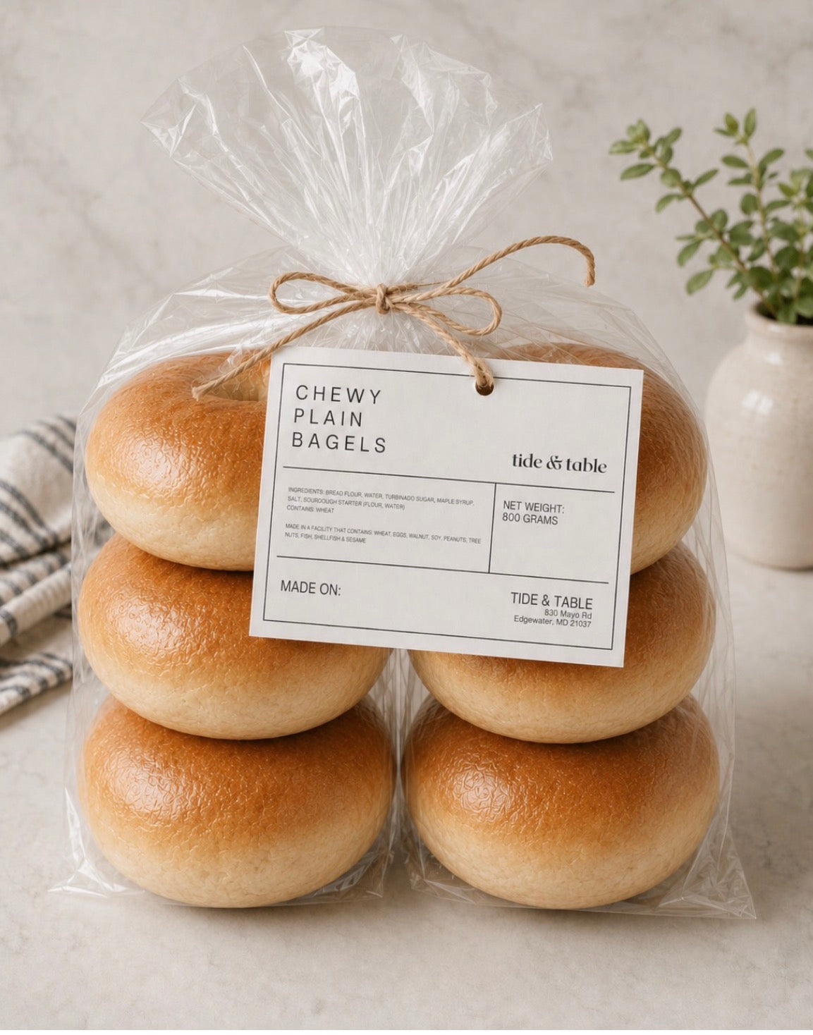 Chewy Sourdough Bagels