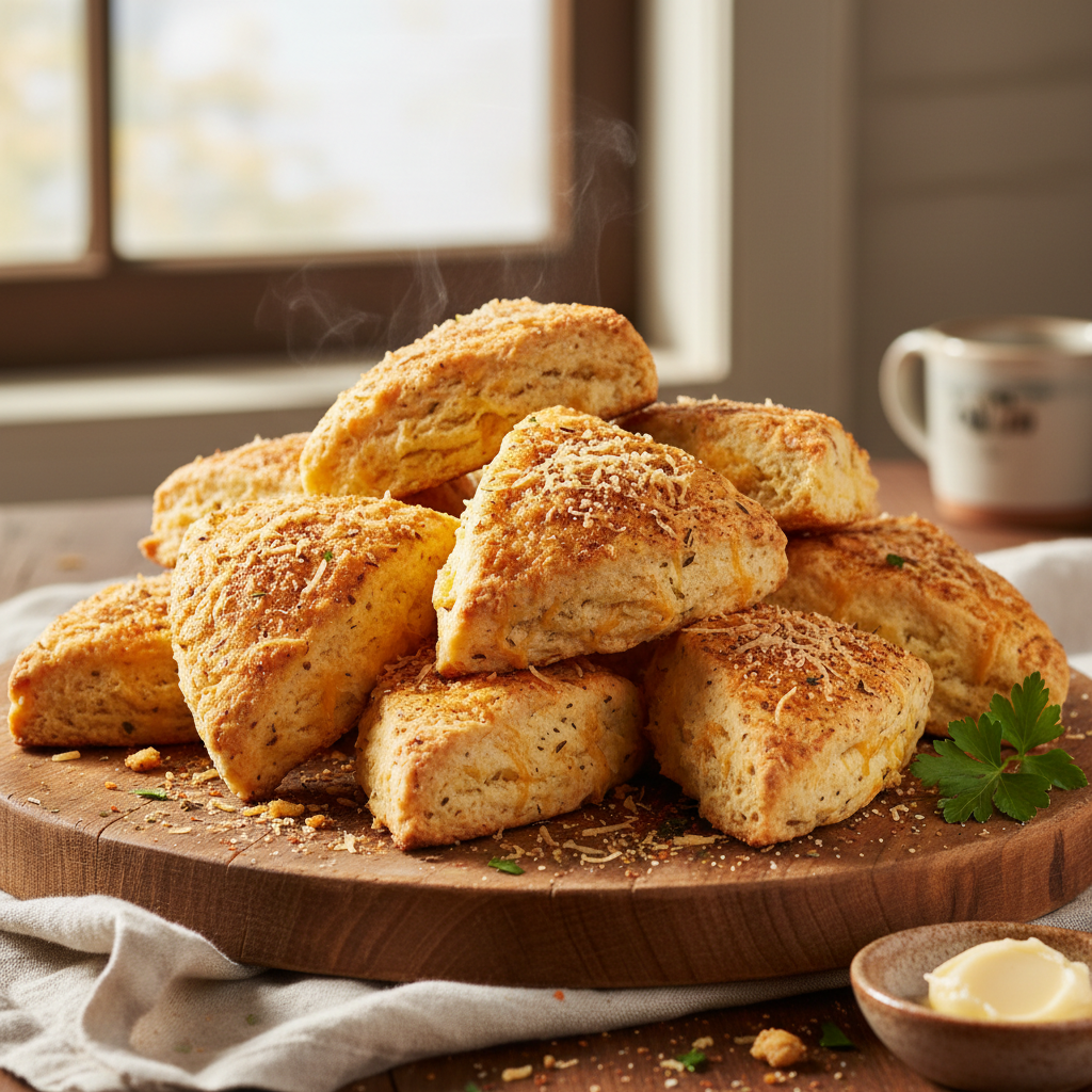 Old Bay Cheddar Triangle Scones