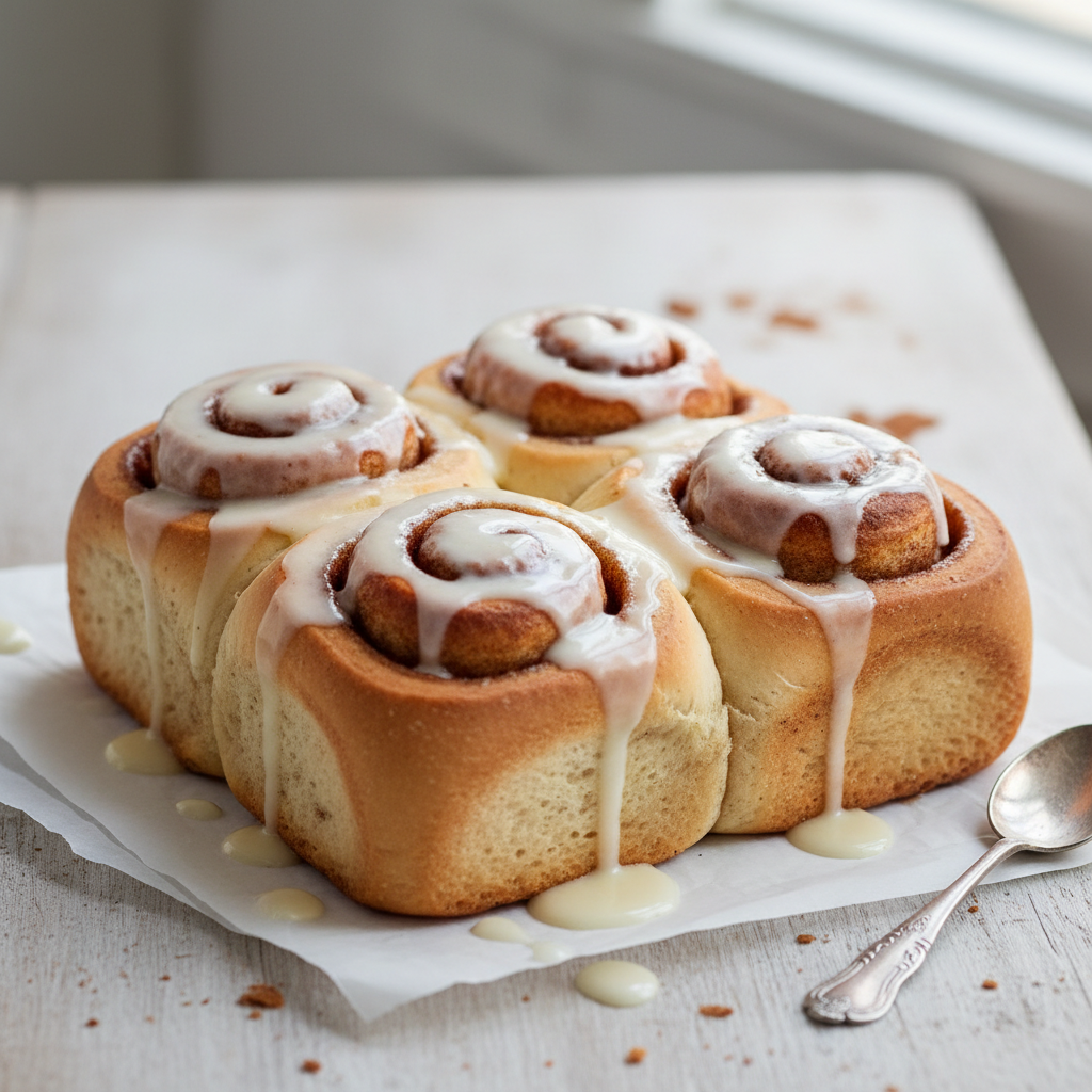 Cinnamon Rolls 4-pack with Cream Cheese Frosting